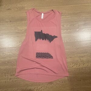 MN Women's Pink Graphic Tank Top